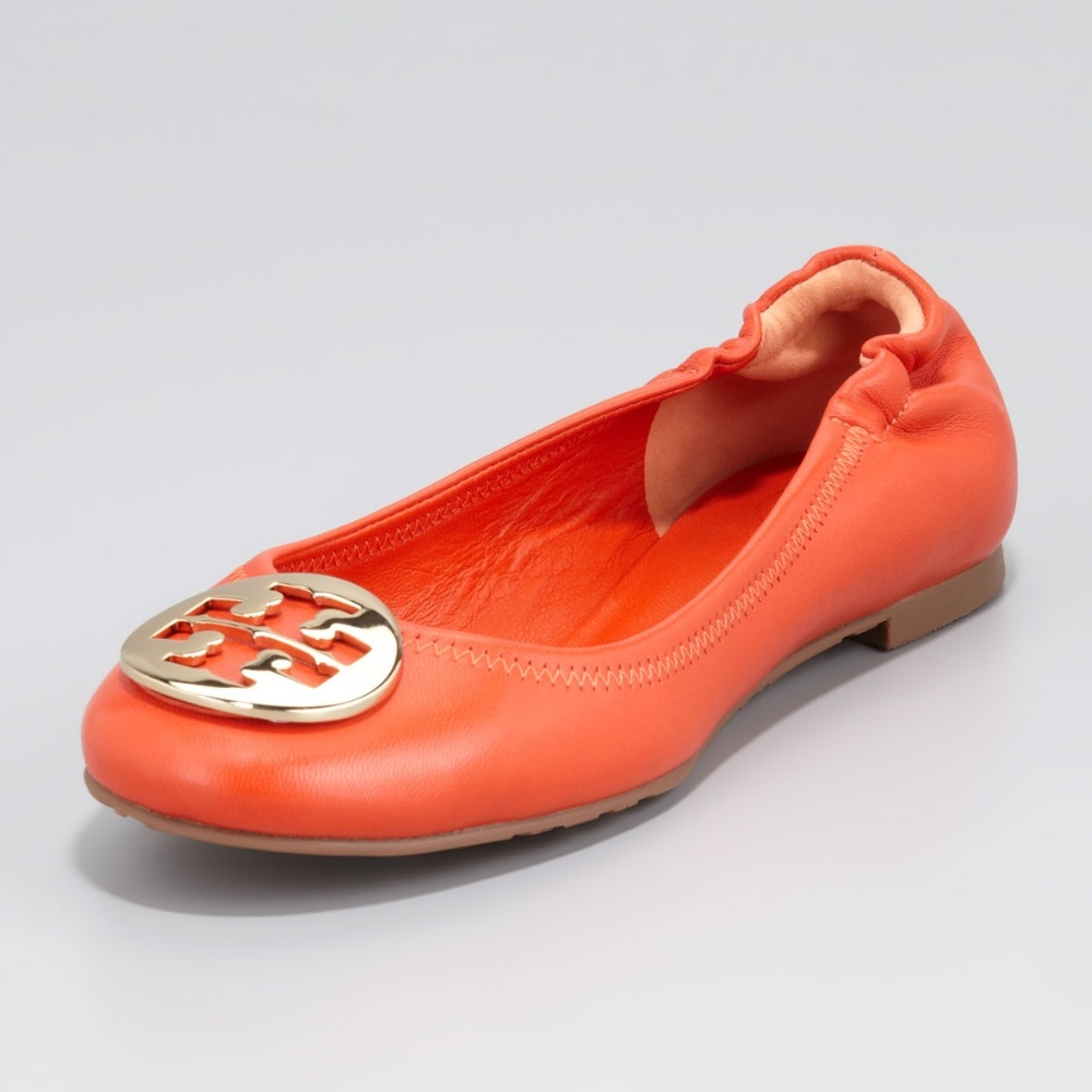 Tory Burch Orange Size 8 Minnie Flats